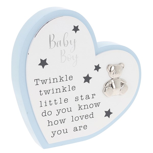 Celebration Heart Plaque Baby Boy
