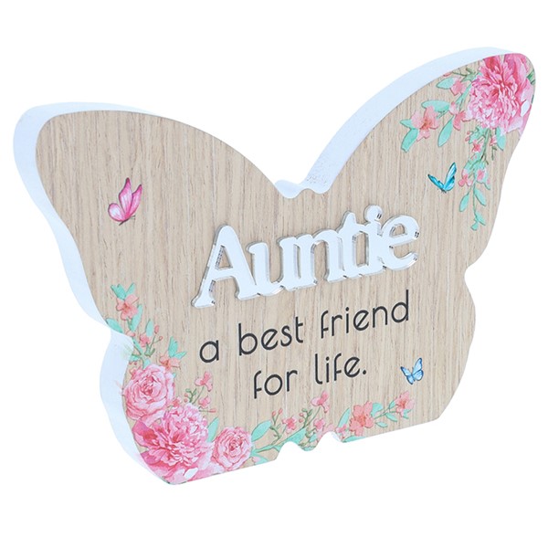 Cottage Garden Butterfly Plaque Small Auntie