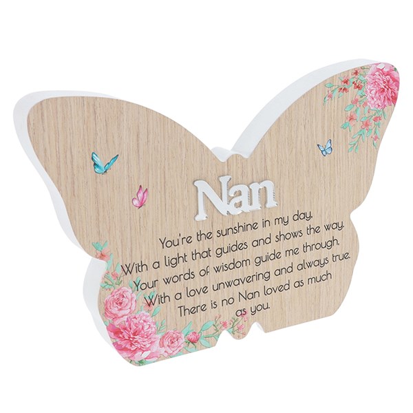 Cottage Garden Butterfly Plaque Large Nan