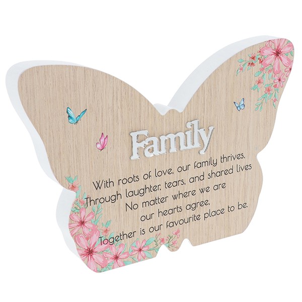 Cottage Garden Butterfly Plaque Large Family