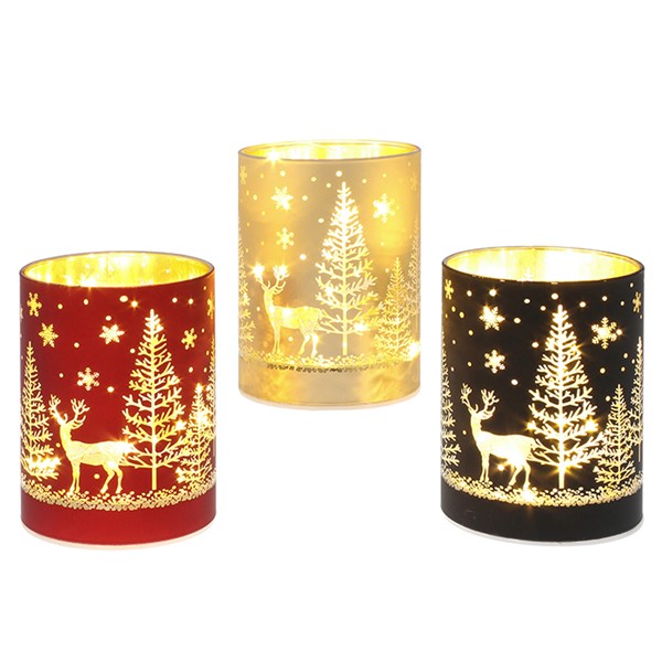 Xmas Glow Snowflake Forest Small