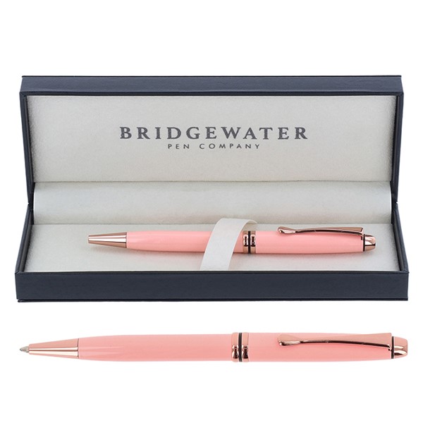 Bridgewater Winchester Gloss Pink & Rose Gold Ball Pen