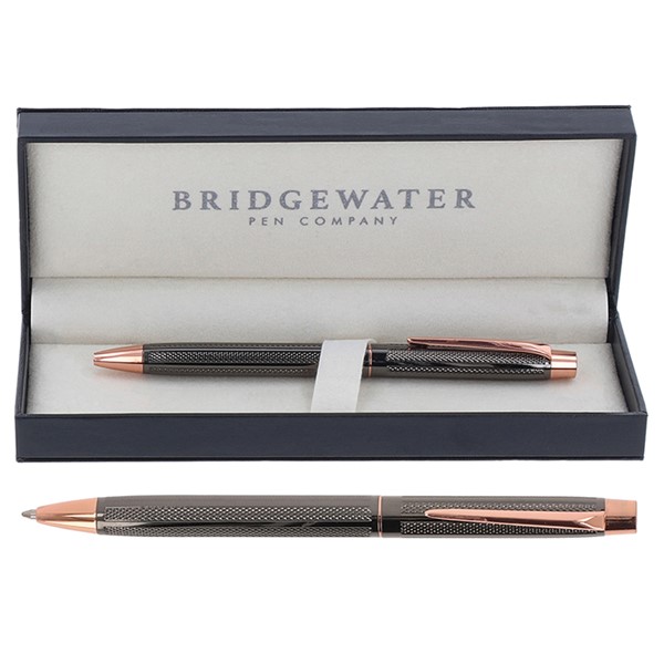 Bridgewater Lincoln Gunmetal & Rose Gold Ball Pen