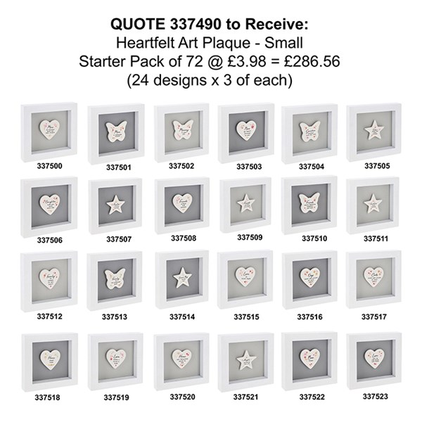 Heartfelt Art Plaque Starter Pack Small