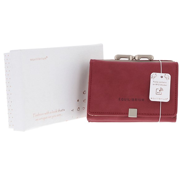 Classic Clasp Purse Small Burgundy