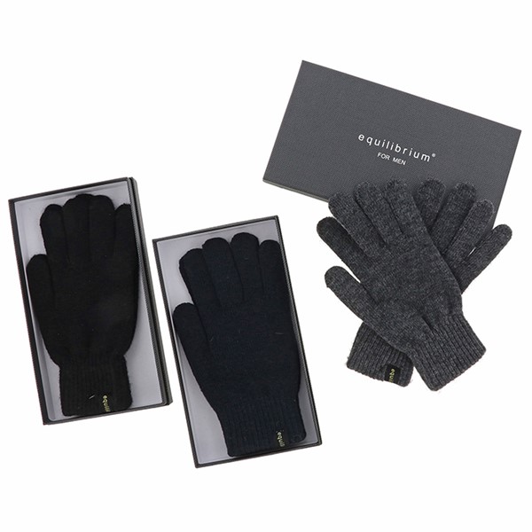 EQ For Men Plain Knit Boxed Gloves