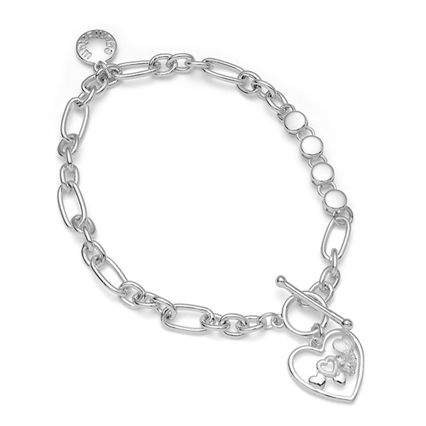 Silver Ice Silver Plated Many Hearts Bracelet