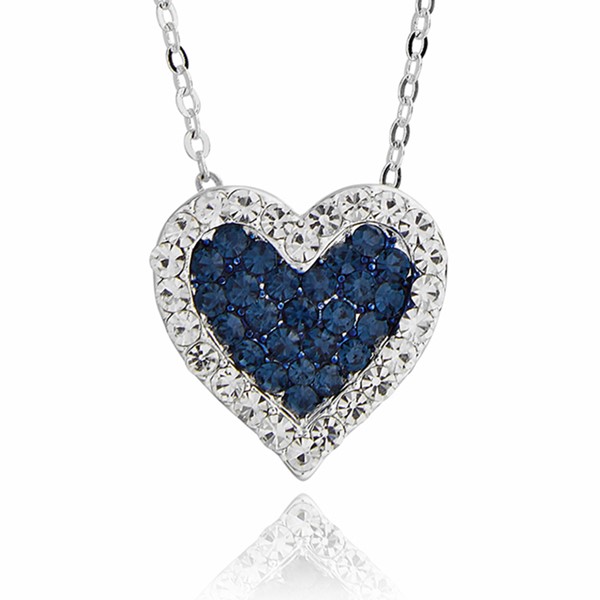 Te Amo Silver Plated Midnight Romance Necklace
