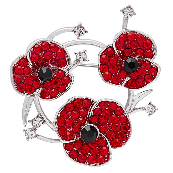 Poppy Trio Brooch
