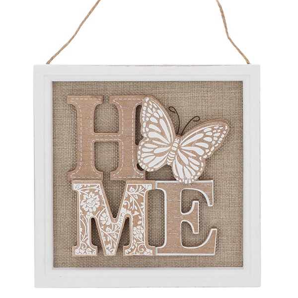 Papillon Hanging Word Plaque Home