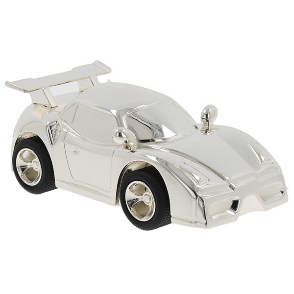Racing Car Silver Plated Money Box