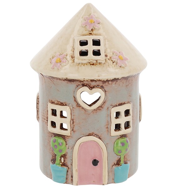Village Pottery Garden Round House Tealight