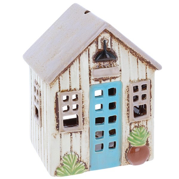 Village Pottery Holiday House Cream Tealight