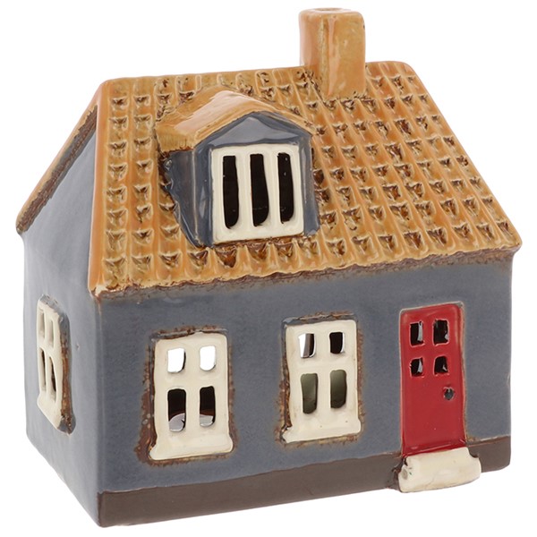 Village Pottery Grey Tiled House Tealight