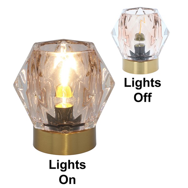 Luxe LED Lamp Diamond Cut Pink