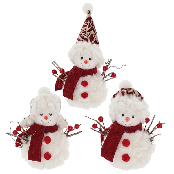 Joyful Snowman Sitting Small