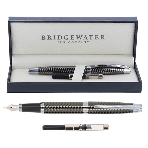 Bridgewater Lancaster Gunmetal & Chrome Fountain Pen