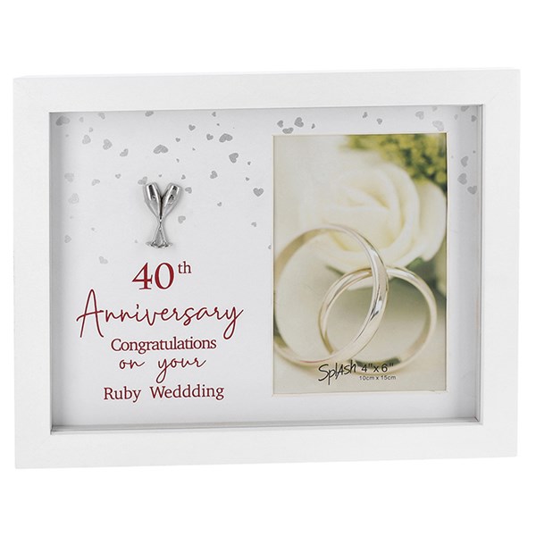 Sentiment Sparkle Frame 40th Anniversary
