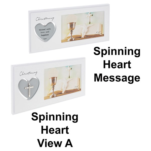 Spinning Heart Frame Christening