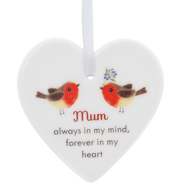 Forget Me Not Hanging Heart Mum