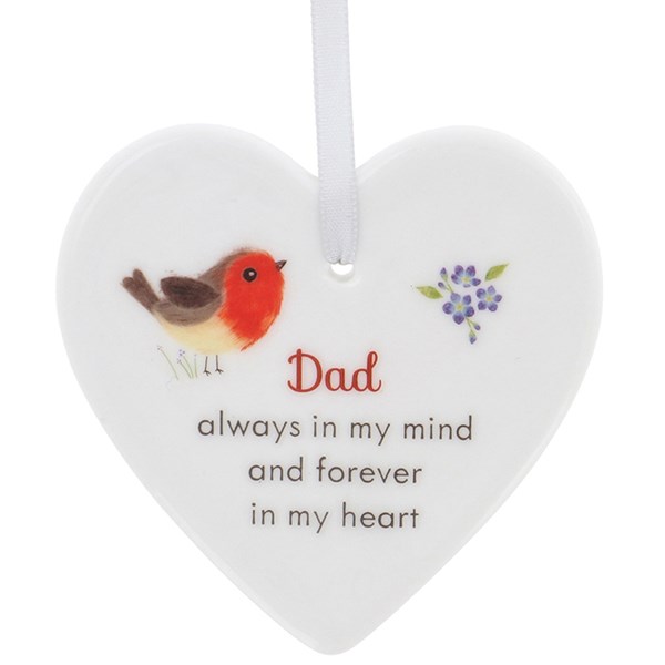 Forget Me Not Hanging Heart Dad