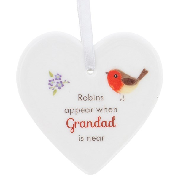 Forget Me Not Hanging Heart Grandad