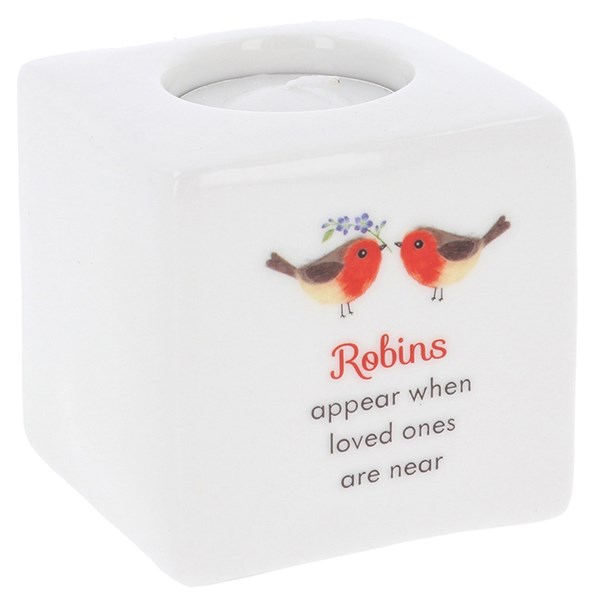 Forget Me Not Tealight Robins Appear