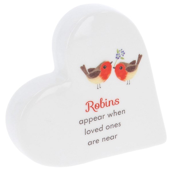 Forget Me Not Standing Heart Robins