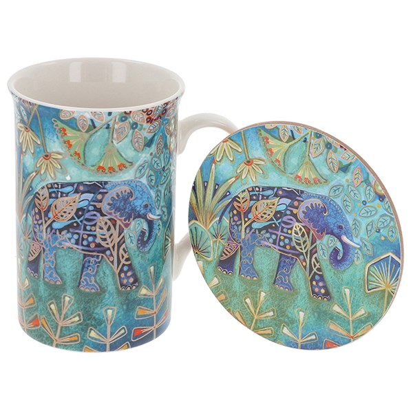 Penny Gaj Elephant Mug & Coaster Set
