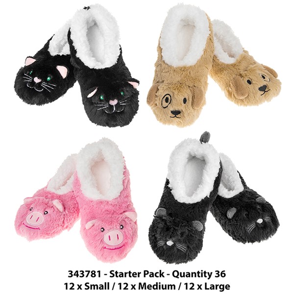 snoozies! Furry Foot Pals Kids (12xS 12xM 12xL)