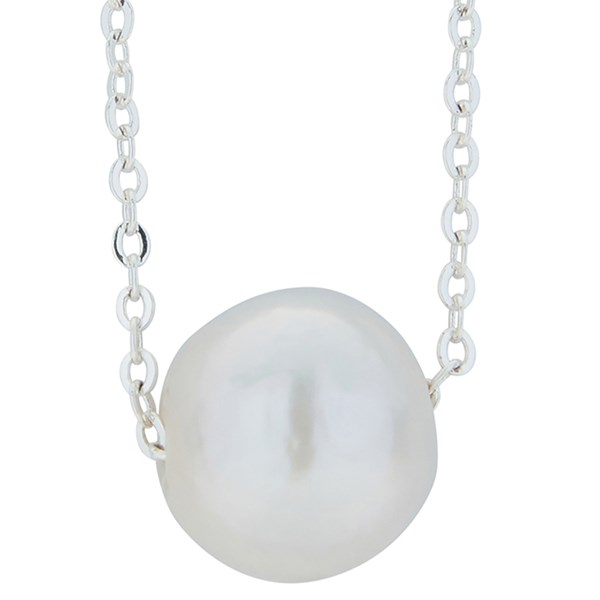 Elegant Silver Plated Fresh Water Pearl Necklace