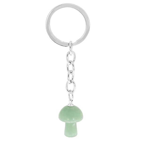 Gemstone Mushroom Keyring Aventurine