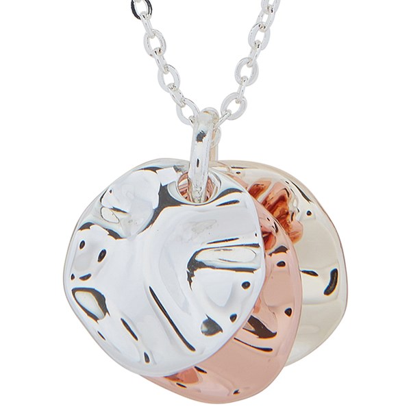 Molten Metal Three Tone Necklace