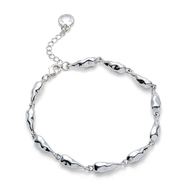Molten Metal Droplets Silver Plated Bracelets