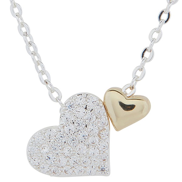 Te Amo Heart Duo Two Tone Necklace