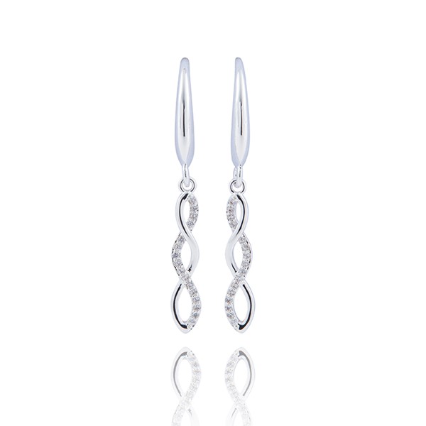 Triple Loop Modern Silver Plated Earrings