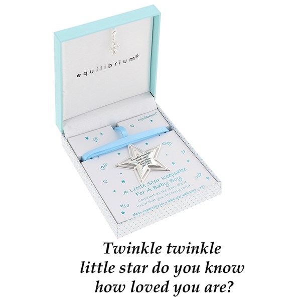 Twinkle Star Silver Plated Keepsake Baby Boy