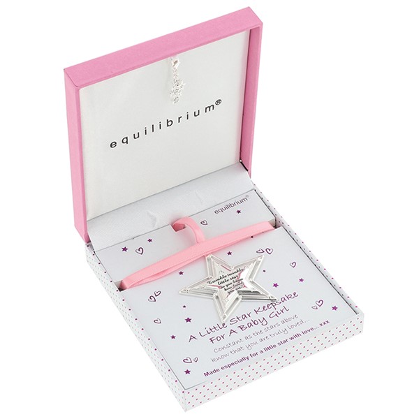Twinkle Star Silver Plated Keepsake Baby Girl