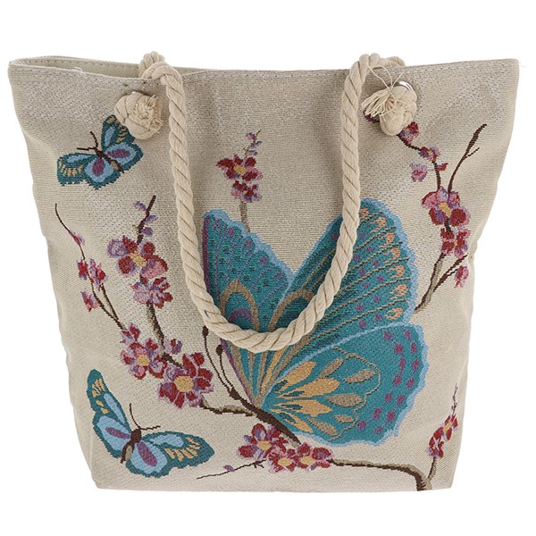 Tapestry Tote Vibrant Butterflies