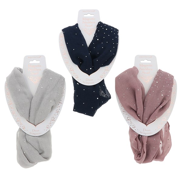 Scarf Necklace Rhinestone Sparkle