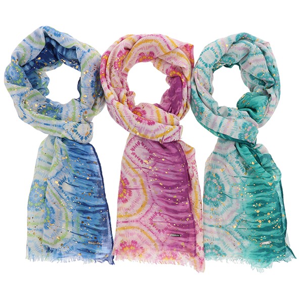Metallic Geometric Scarf Wrap