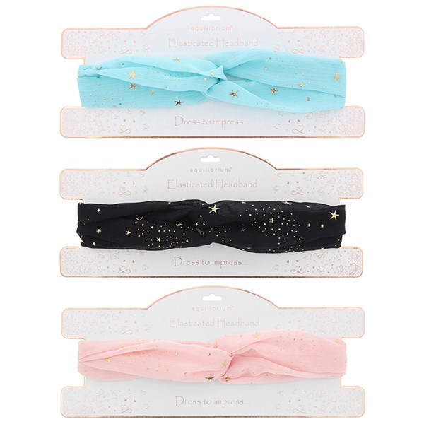 Foil Stars Elasticated Hairband