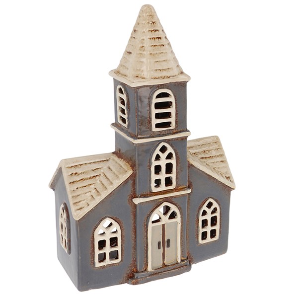 Village Pottery Double Fronted Church Tealight