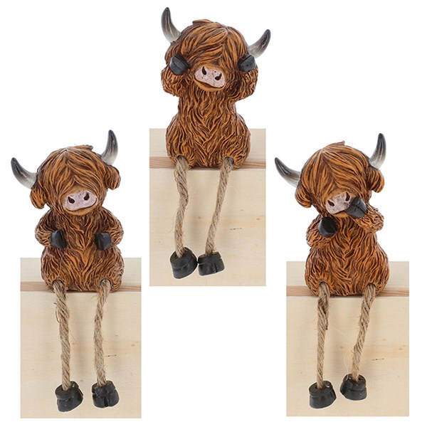 Happy Highland Coo Dangle Leg