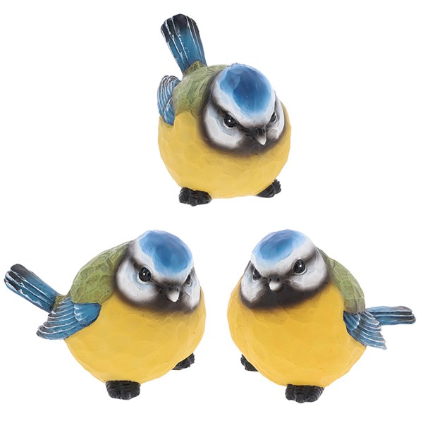 Carved Look Blue Tit Medium