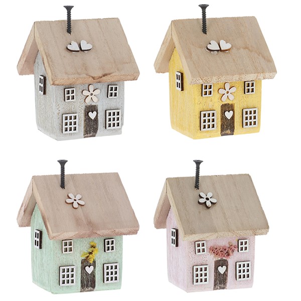 Spring Folk Art Single House Medium