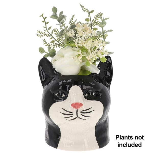 Moggy Pots Small Planter Black & White