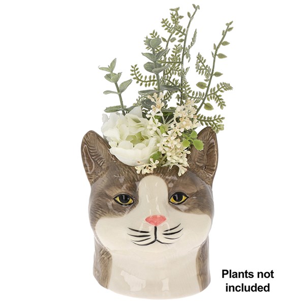 Moggy Pots Small Planter Grey