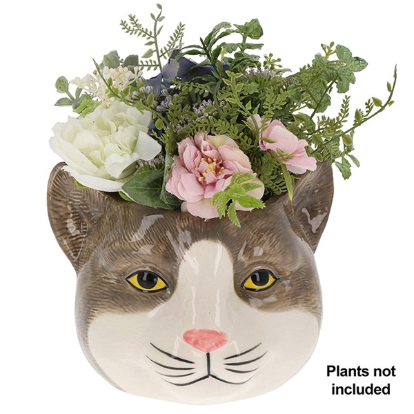 Moggy Pots Large Planter Grey