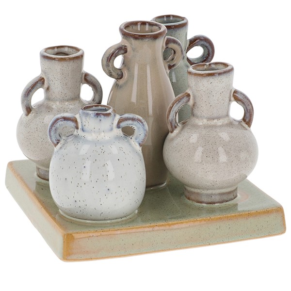 Petite Pottery 5 Stem Urns Square